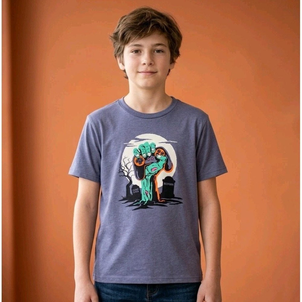 Celebrate Kids Halloween Gamer Shirt Zombie Hand Video Game Controller Size XXL